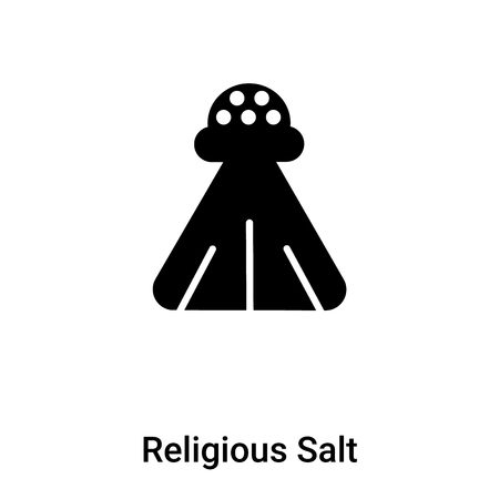Religious Salt icon vector isolated on white background, concept of Religious Salt sign on transparent background, filled black symbolのイラスト素材