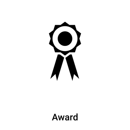 Award iconÂ  vector isolated on white background, filled black symbolのイラスト素材