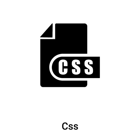Css icon vector isolated on white background, filled black symbolのイラスト素材