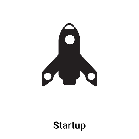 Startup icon vector isolated on white background filled black symbolのイラスト素材