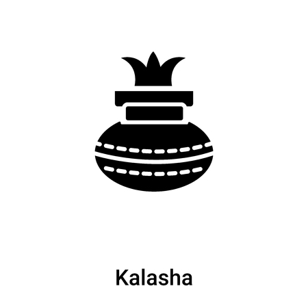 Kalasha icon vector isolated on white background filled black symbolのイラスト素材