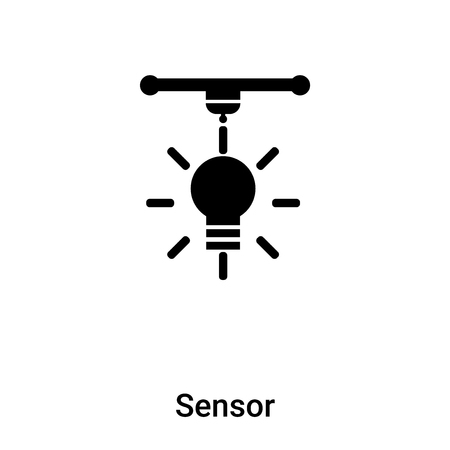Sensor icon vector isolated on white background, logo concept of Sensor sign on transparent background, filled black symbolのイラスト素材