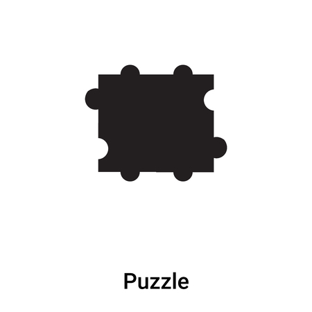 Puzzle icon vector isolated on white background, concept of Puzzle sign on transparent background, filled black symbolのイラスト素材