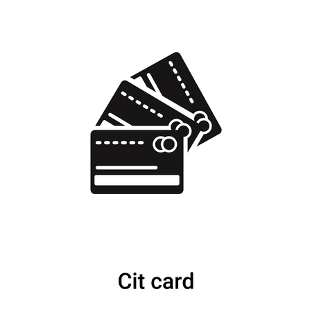 Credit card icon vector isolated on white background,  concept of Credit card sign on transparent background, filled black symbolのイラスト素材