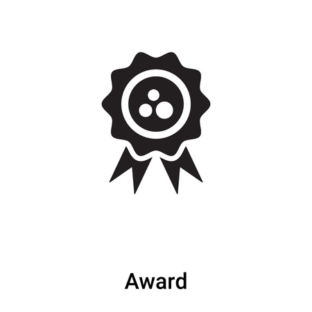 Award icon vector isolated on white background,  concept of Award sign on transparent background, filled black symbolのイラスト素材