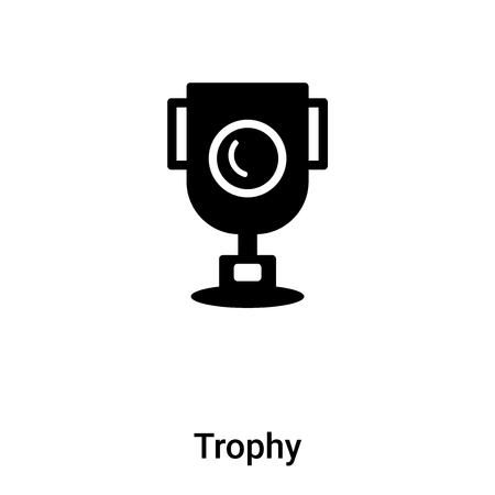 Trophy iconÂ  vector isolated on white background,  concept of TrophyÂ  sign on transparent background, filled black symbolのイラスト素材