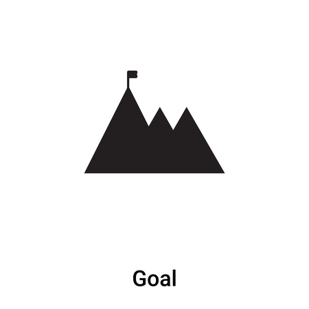 Goal icon vector isolated on white background, logo concept of Goal sign on transparent background, filled black symbolのイラスト素材