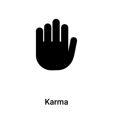 Karma icon vector isolated on white background,  concept of Karma sign on transparent background, filled black symbolのイラスト素材