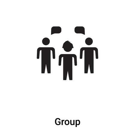 Group icon vector isolated on white background,  concept of Group sign on transparent background, filled black symbolのイラスト素材