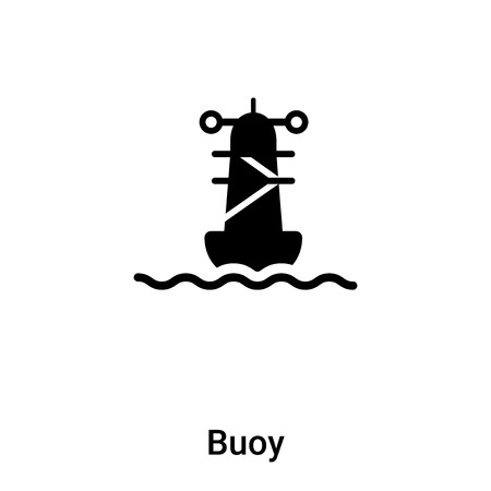 Buoy icon vector isolated on white background, concept of Buoy sign on transparent background, filled black symbolのイラスト素材