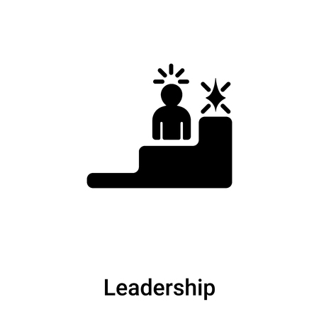 Leadership icon vector isolated on white background, concept of Leadership sign on transparent background, filled black symbolのイラスト素材