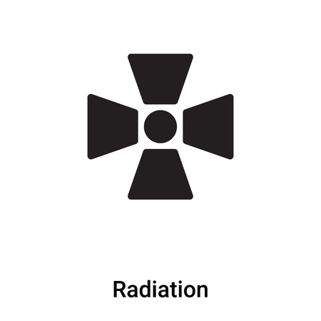 Radiation icon vector isolated on white background, concept of Radiation sign on transparent background, filled black symbolのイラスト素材