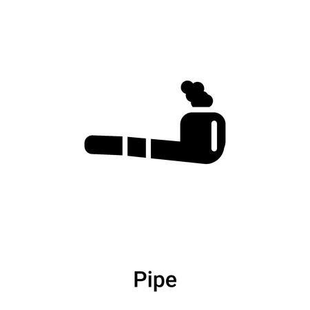 Pipe icon vector isolated on white background,  concept of Pipe sign on transparent background, filled black symbolのイラスト素材