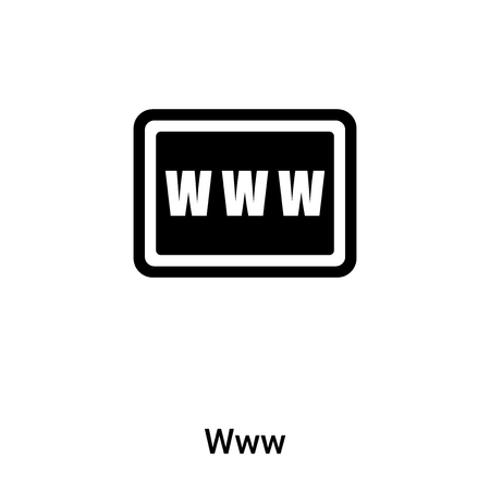 Www icon vector isolated on white background, concept of Www sign on transparent background, filled black symbolのイラスト素材