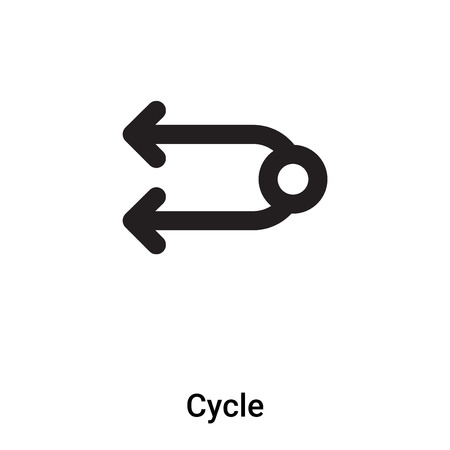 Cycle icon vector isolated on white background, concept of Cycle sign on transparent background, filled black symbolのイラスト素材