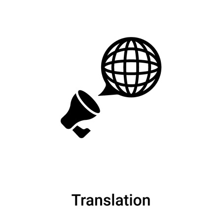 Translation icon vector isolated on white background,  concept of Translation sign on transparent background, filled black symbolのイラスト素材