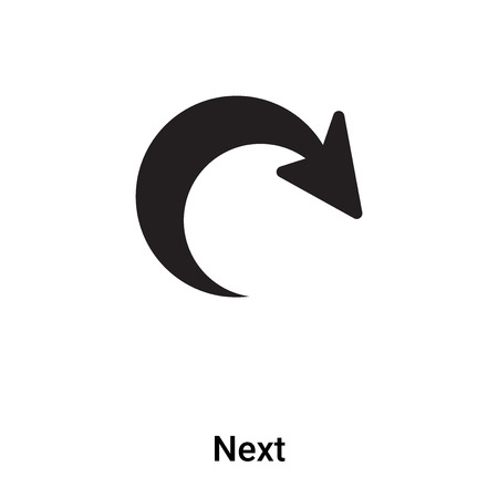 Next icon vector isolated on white background, concept of Next sign on transparent background, filled black symbolのイラスト素材