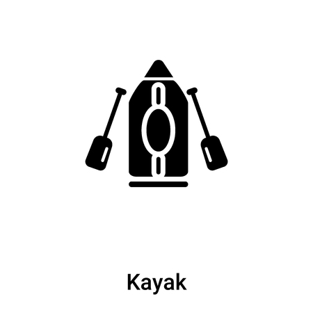 Kayak icon isolated on white background, concept of Kayak sign on transparent background, filled black symbolのイラスト素材