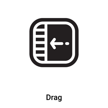 Drag icon isolated on white background,  concept of Drag sign on transparent background, filled black symbolのイラスト素材