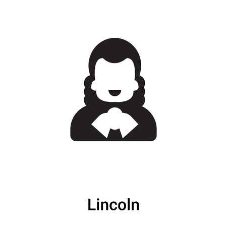 Lincoln icon vector isolated on white background,  concept of Lincoln sign on transparent background, filled black symbolのイラスト素材