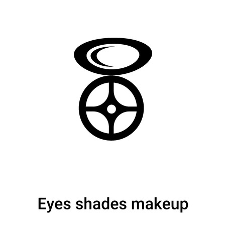 Eyes shades makeup iconÂ  vector isolated on white background,  concept of Eyes shades makeupÂ  sign on transparent background, filled black symbolのイラスト素材