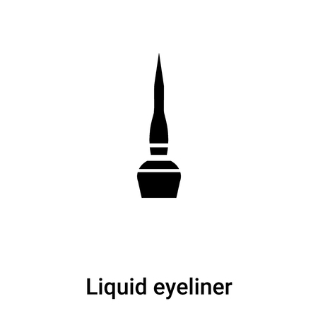 Liquid eyeliner iconÂ  vector isolated on white background,  concept of Liquid eyelinerÂ  sign on transparent background, filled black symbolのイラスト素材