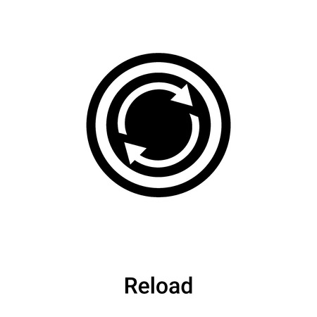 Reload icon vector isolated on white background, concept of Reload sign on transparent background, filled black symbol