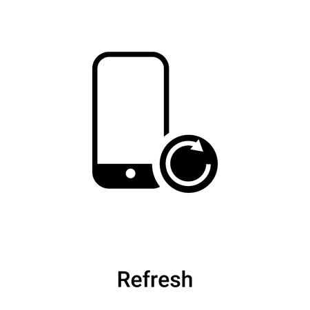 Refresh icon vector isolated on white background, logo concept of Refresh sign on transparent background, filled black symbolのイラスト素材