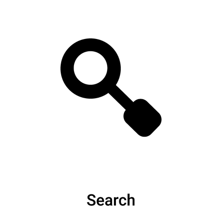 Search icon vector isolated on white background, concept of Search sign on transparent background, filled black symbolのイラスト素材