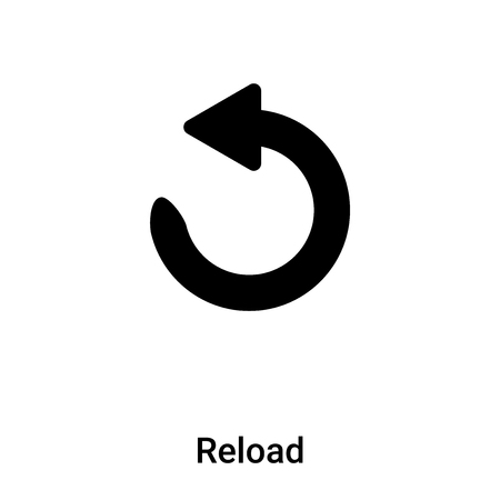 Reload icon isolated on white background,  concept of Reload sign on transparent background, filled black symbolのイラスト素材