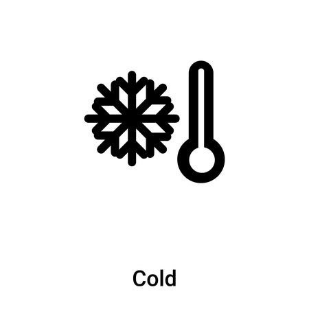 Cold icon isolated on white background, concept of Cold sign on transparent background, filled black symbolのイラスト素材