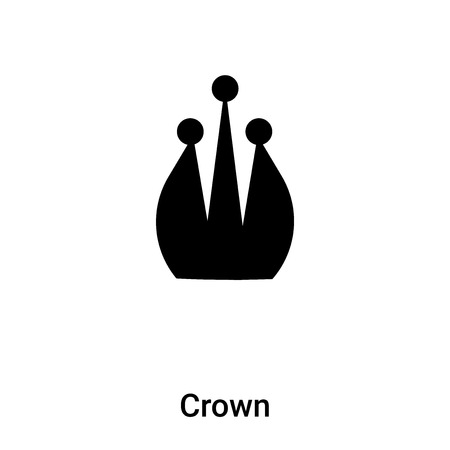 Crown icon vector isolated on white background,  concept of Crown sign on transparent background, filled black symbolのイラスト素材