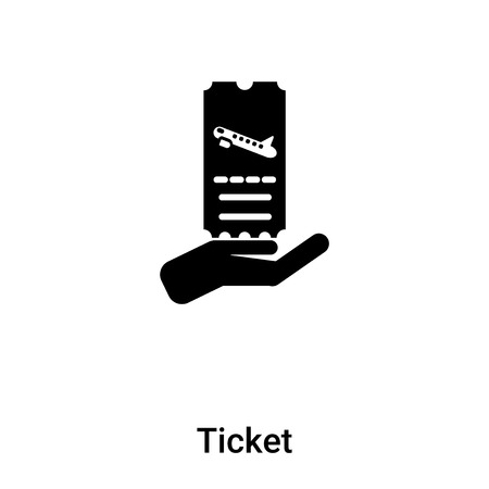 Ticket icon vector isolated on white background,  concept of Ticket sign on transparent background, filled black symbolのイラスト素材