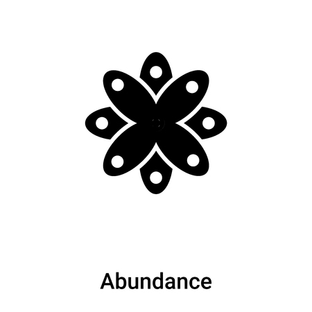 Abundance icon vector isolated on white background, a concept of Abundance sign on transparent background, filled black symbolのイラスト素材