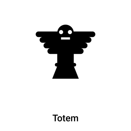 Totem icon vector isolated on white background, concept of Totem sign on transparent background, filled black symbolのイラスト素材