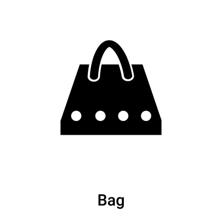 Bag icon vector isolated on white background,  concept of Bag sign on transparent background, filled black symbolのイラスト素材