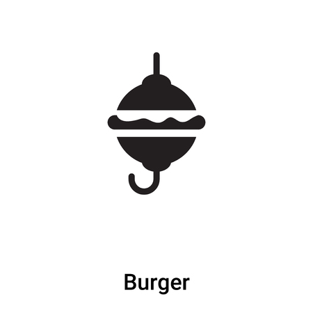 Burger icon vector isolated on white background,  concept of Burger sign on transparent background, filled black symbolのイラスト素材