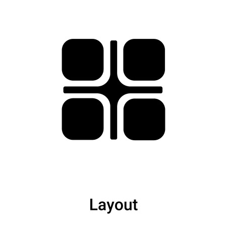 Layout icon vector isolated on white background,  concept of Layout sign on transparent background, filled black symbolのイラスト素材
