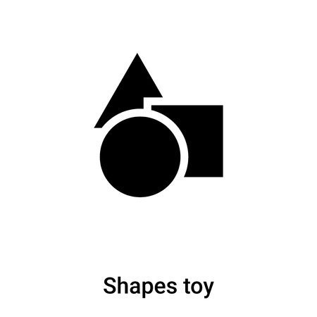 Shapes toy icon vector isolated on white background, concept of Shapes toy sign on transparent background, filled black symbolのイラスト素材