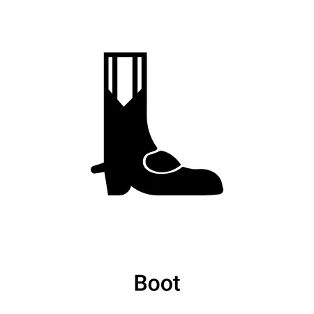 Boot icon vector isolated on white background,  concept of Boot sign on transparent background, filled black symbolのイラスト素材