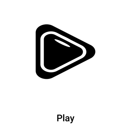 Play icon vector isolated on white background,  concept of Play sign on transparent background, filled black symbolのイラスト素材