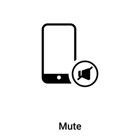 Mute icon vector isolated on white background,  concept of Mute sign on transparent background, filled black symbolのイラスト素材