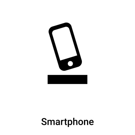 Smartphone icon vector isolated on white background,  concept of Smartphone sign on transparent background, filled black symbolのイラスト素材