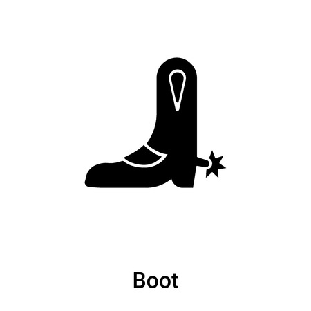 Boot icon vector isolated on white background,  concept of Boot sign on transparent background, filled black symbolのイラスト素材