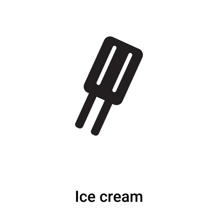 Ice cream icon vector isolated on white background,  concept of Ice cream sign on transparent background, filled black symbolのイラスト素材