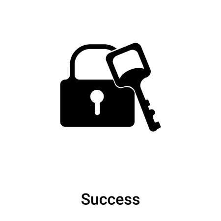 Success icon vector isolated on white background,  concept of Success sign on transparent background, filled black symbolのイラスト素材