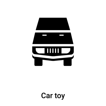 Car toy icon vector isolated on white background, concept of Car toy sign on transparent background, filled black symbolのイラスト素材