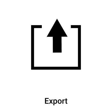 Export icon vector isolated on white background,  concept of Export sign on transparent background, filled black symbolのイラスト素材