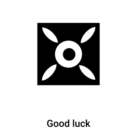 Good luck icon vector isolated on white background,  concept of Good luck sign on transparent background, filled black symbolのイラスト素材