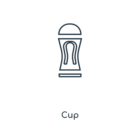 Cup concept line icon. Linear Cup concept outline symbol design. This simple element illustration can be used for web and mobile UI/UX.のイラスト素材